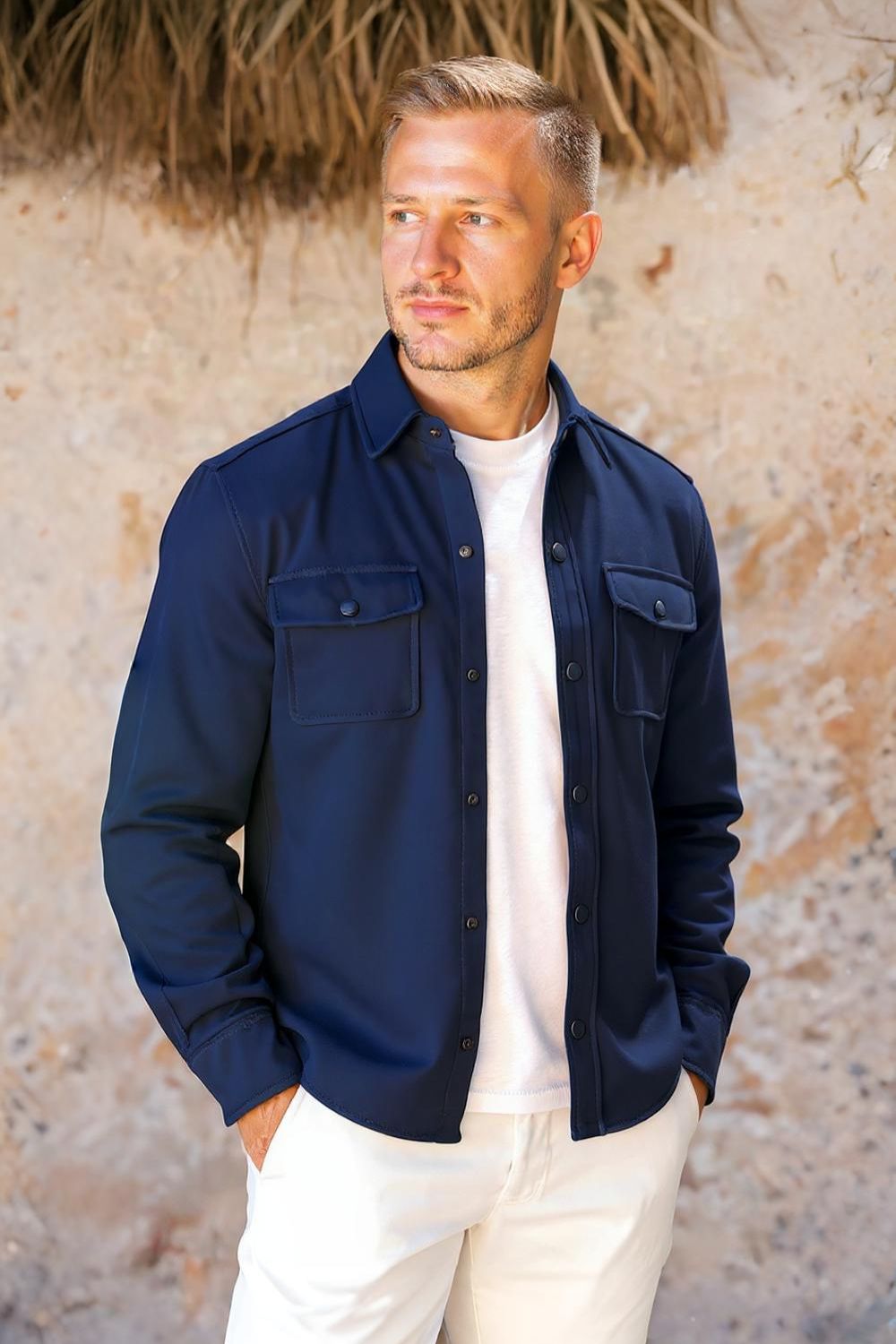 The Signature Navy Overshirt
