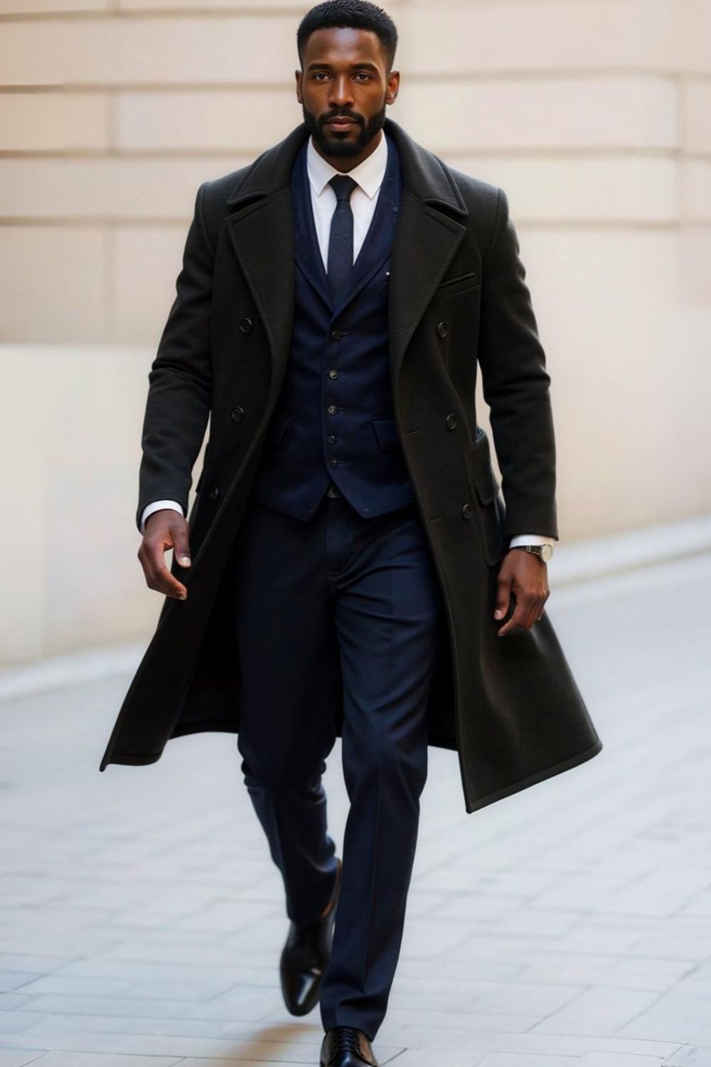 Midnight Noir Overcoat