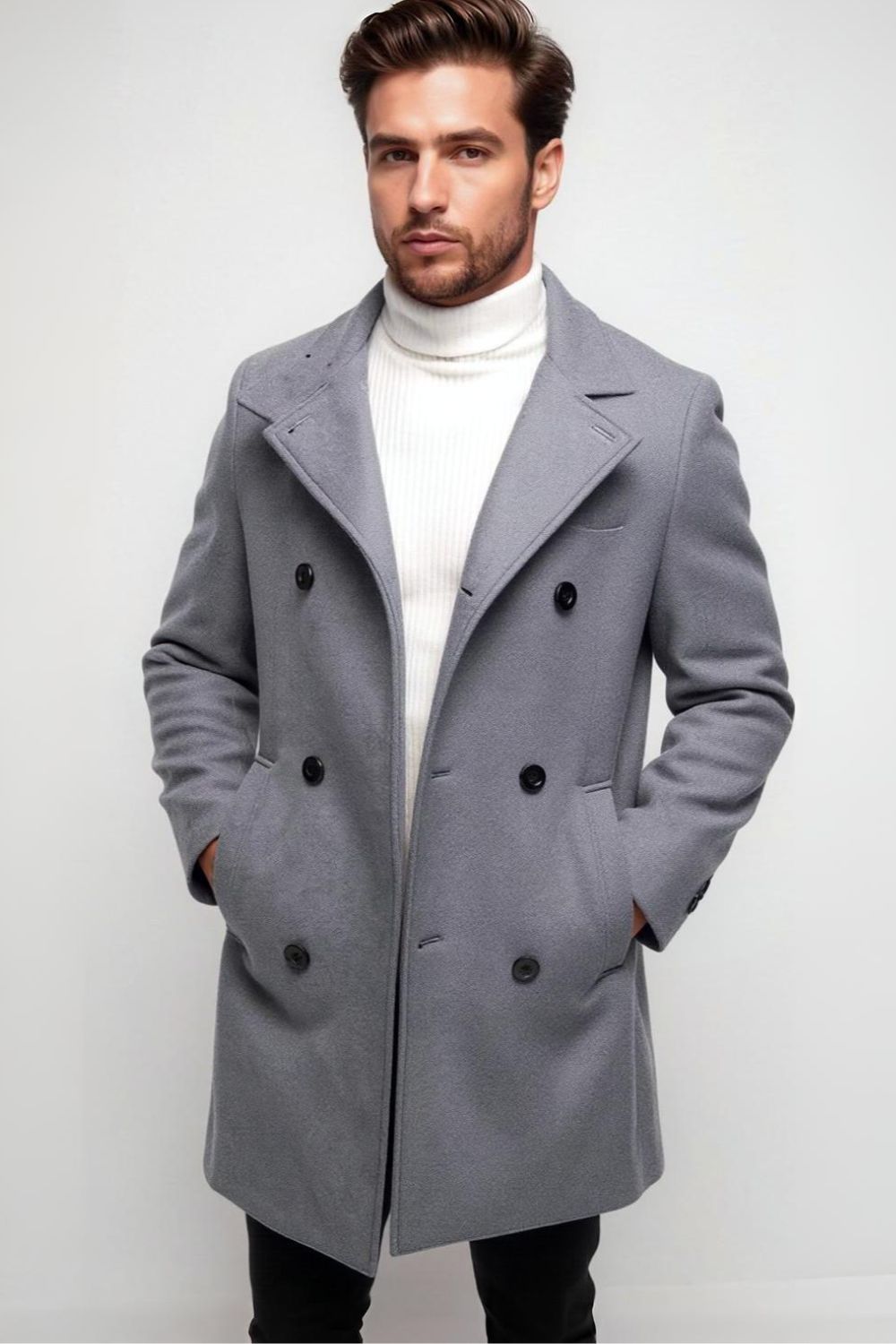 Ash Grey Executive Overcoat