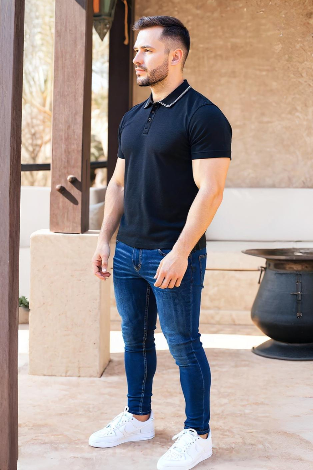 The Signature Dark Blue Skinny Jeans