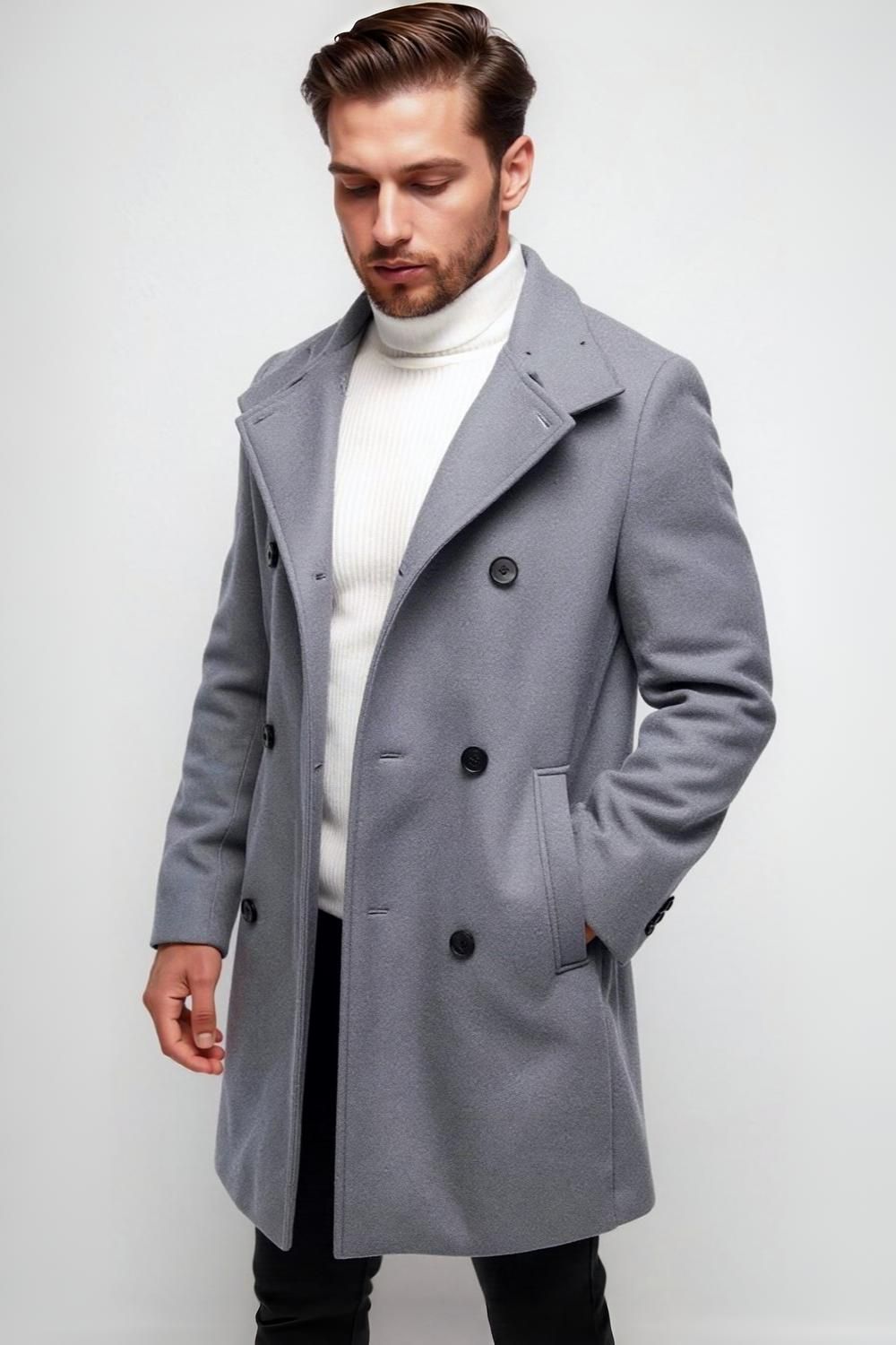Ash Grey Executive Overcoat