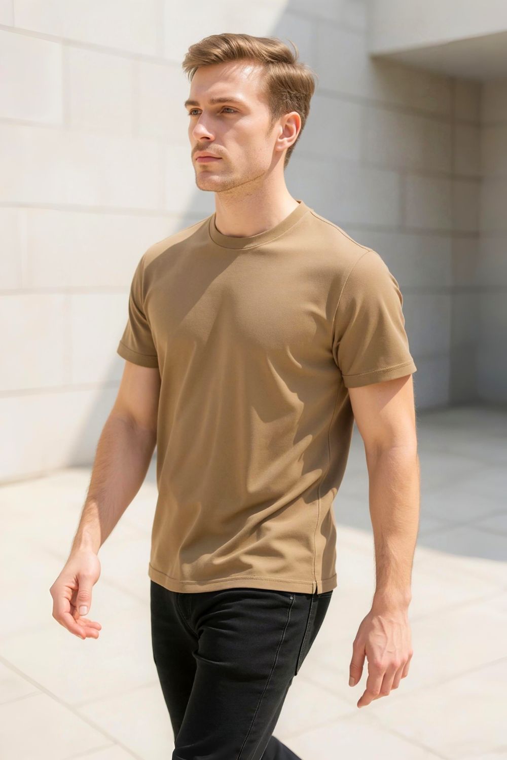 The Signature Basic Taupe T-Shirt