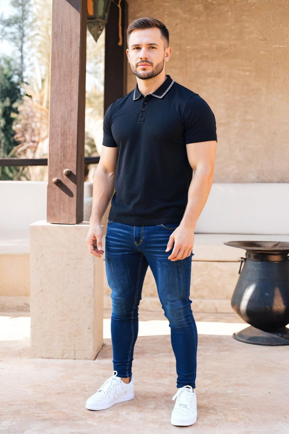 The Signature Dark Blue Skinny Jeans