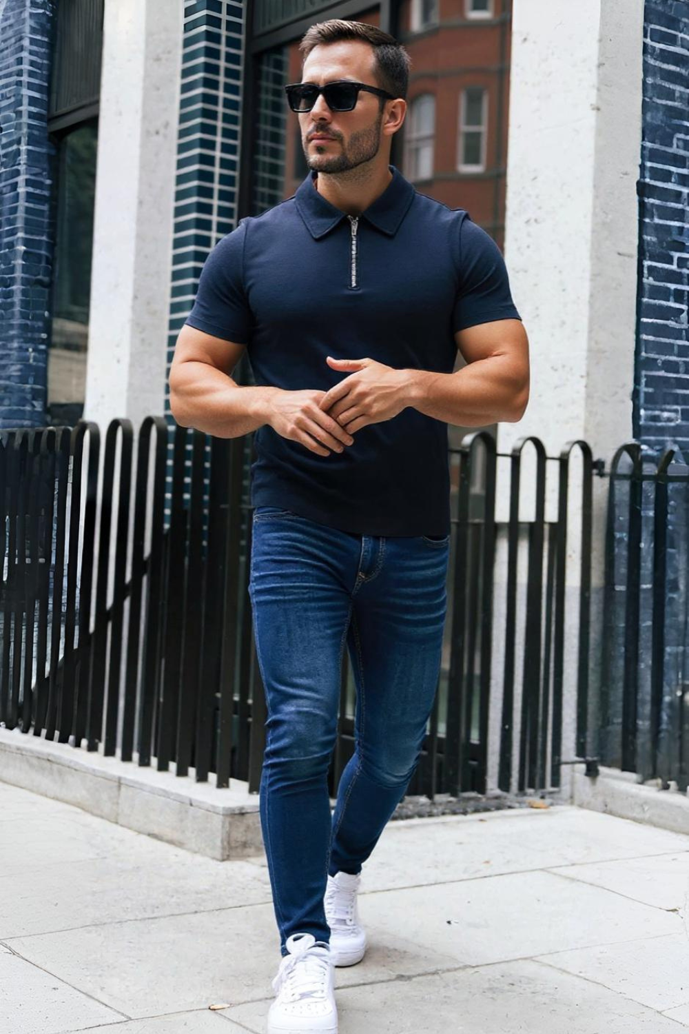 The Signature Dark Blue Skinny Jeans