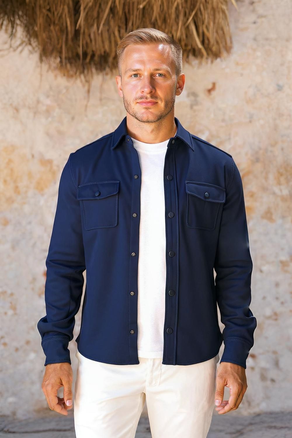 The Signature Navy Overshirt