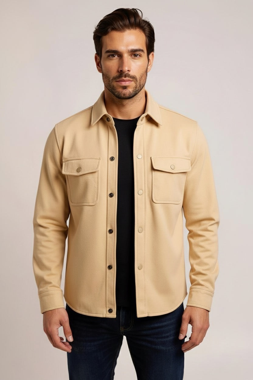 The Signature Beige Overshirt