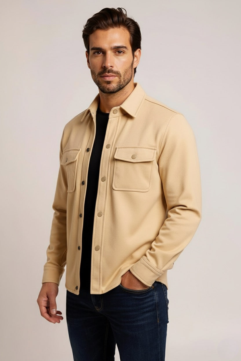 The Signature Beige Overshirt